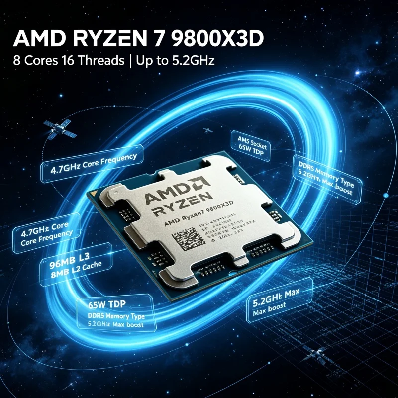 Amd Cpu Ryzen 7 - Processore AMD Ryzen 7 9800X3D CPU