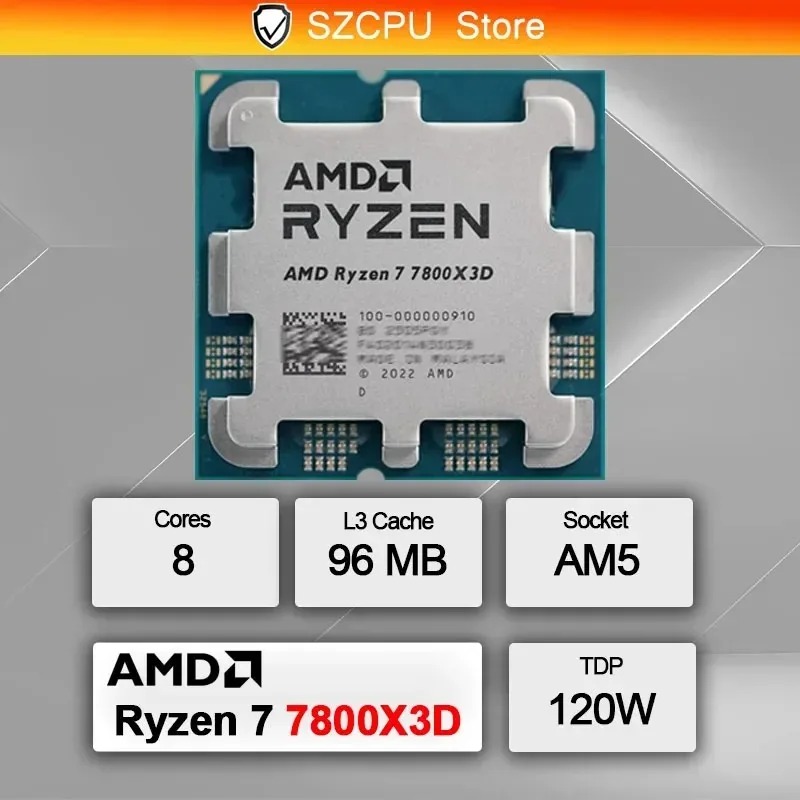 CPU AMD R7 7800X3D 8-Core 16-T - Amd Cpu Ryzen 7 recensione e prezzo
