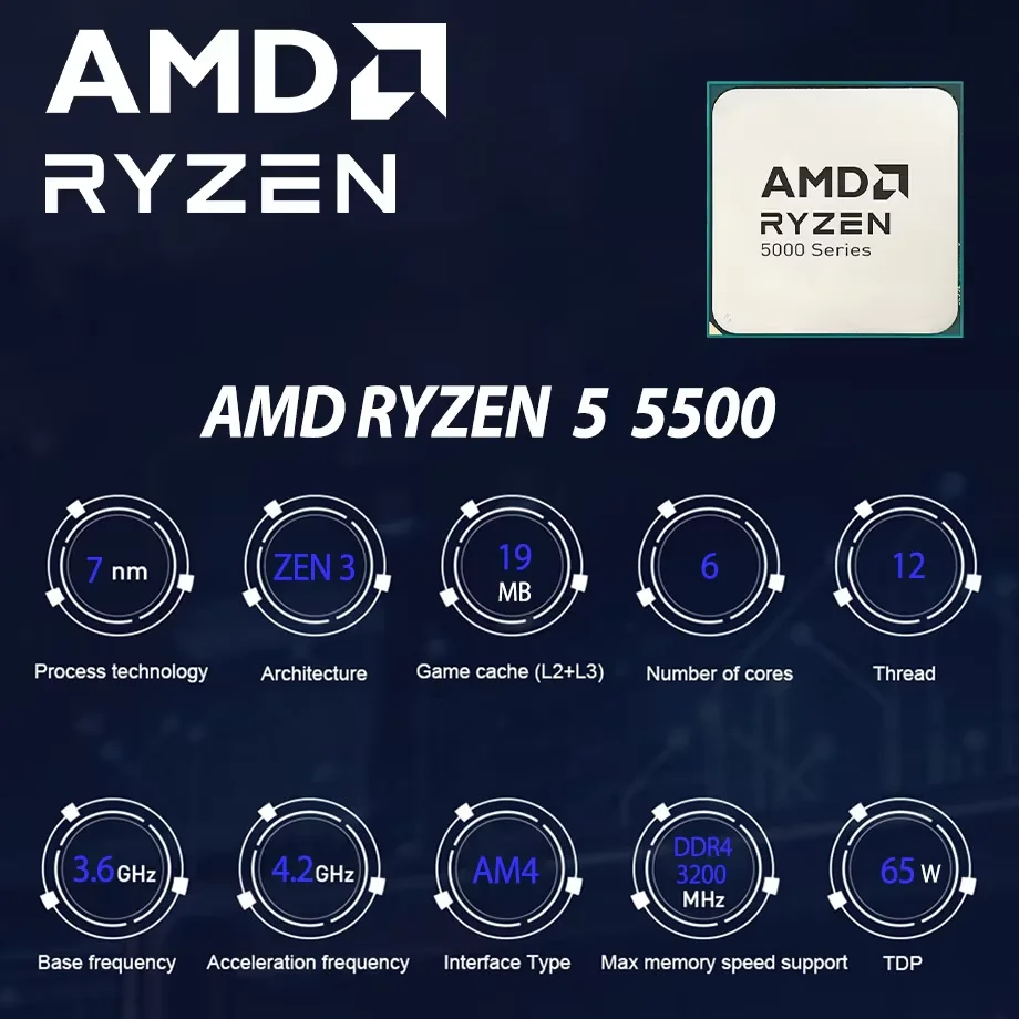 AMD Ryzen 5 5500 CPU R5 5500 P - Amd Cpu Ryzen 5 recensione e prezzo