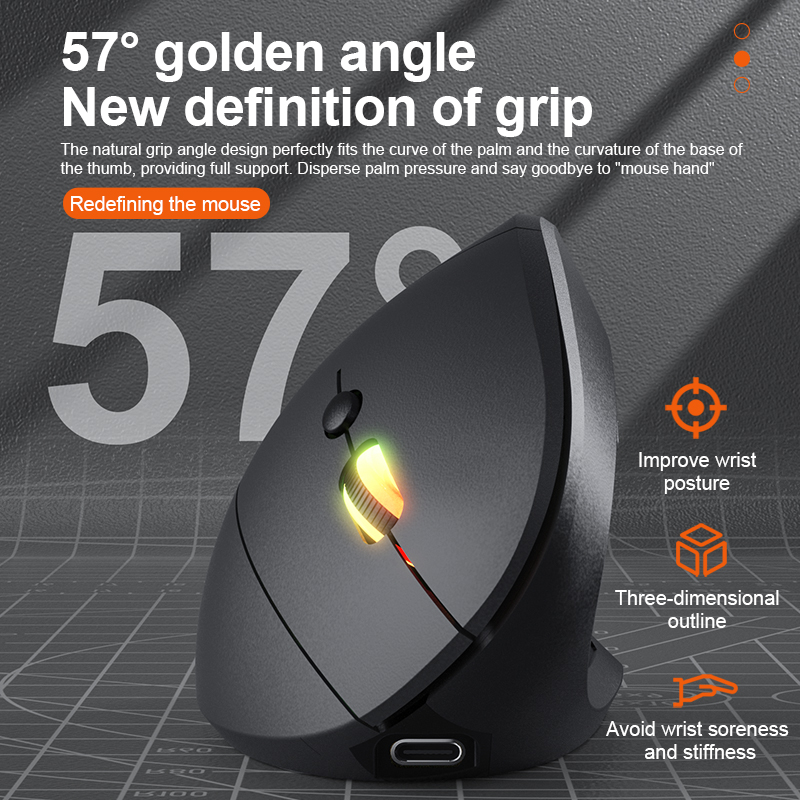 Mouse Wireless Bluetooth 2.4GH - Ergonomic Mouse Vertical recensione e prezzo