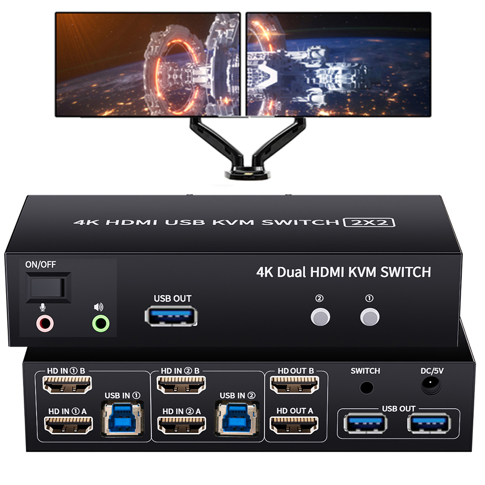 Switch KVM HDMI a Doppio Monit - Hdmi Matrix Switch recensione e prezzo