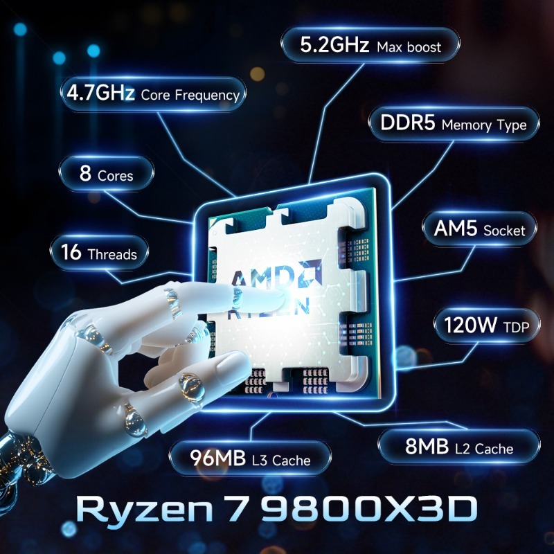 Processore AMD Ryzen 7 9800X3D - Amd Cpu Ryzen 7 recensione e prezzo