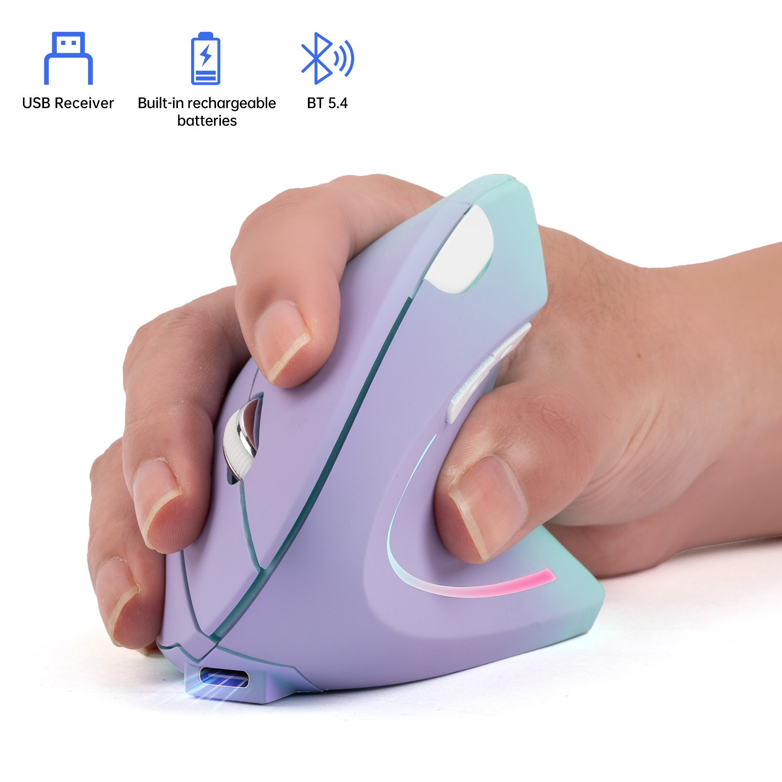 Mouse Wireless 2.4G Bluetooth  - Ergonomic Mouse Vertical recensione e prezzo