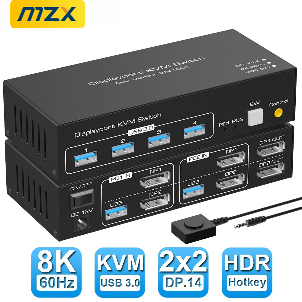 Switch KVM MZX 2 Monitor Dual  - Hdmi Matrix Switch recensione e prezzo