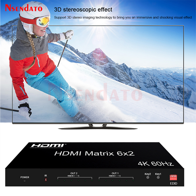 Matrice HDMI 6x2 4K 60Hz con A - Hdmi Matrix Switch recensione e prezzo
