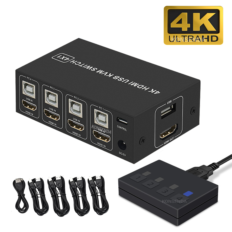 4K HDMI KVM Switch 4 in 1 out  - Hdmi Matrix Switch recensione e prezzo