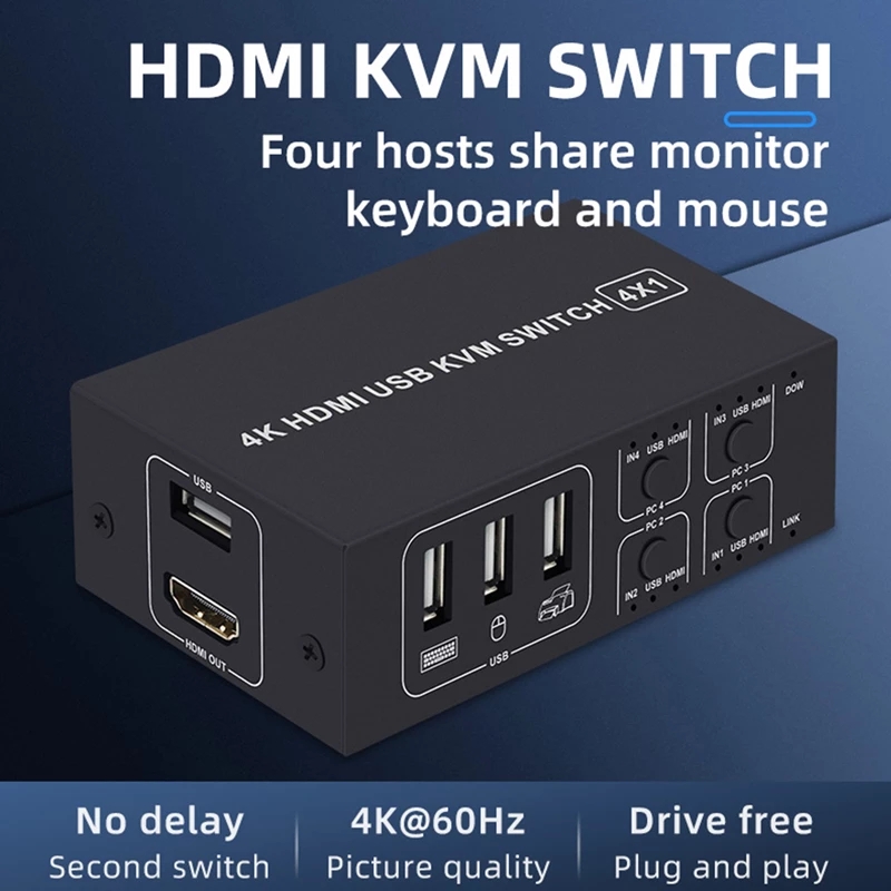4K HDMI KVM Switch 4 in 1 out  - Hdmi Matrix Switch recensione e prezzo