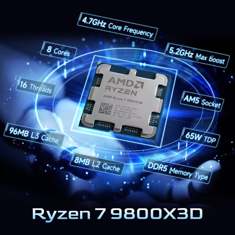 AMD Ryzen 7 9800X3D X3D Cache  - Amd Cpu Ryzen 7 recensione e prezzo