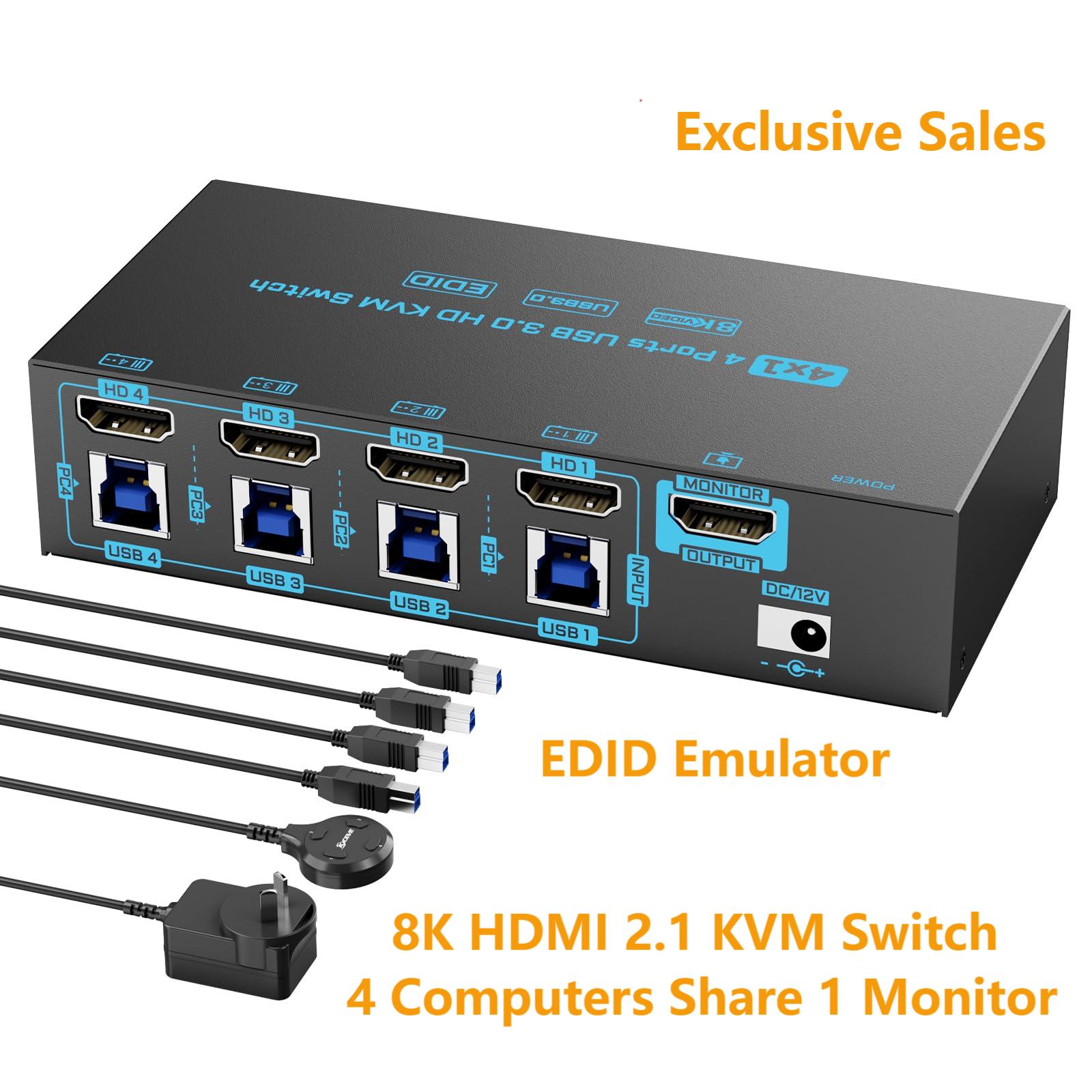 Switch KVM HDMI 8K/4K 4 Porte  - Hdmi Matrix Switch recensione e prezzo
