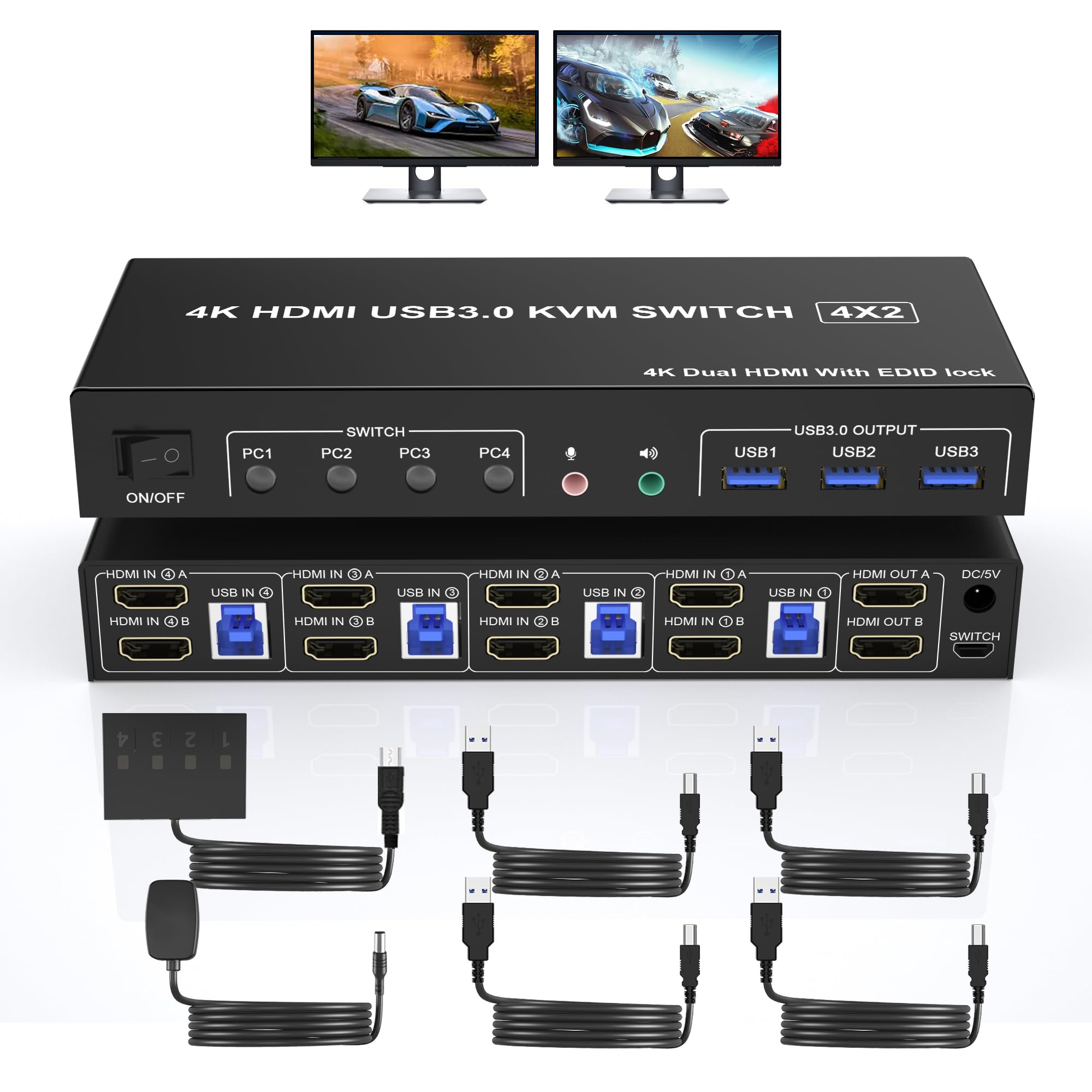 Switch KVM USB 3.0 4K Doppio m - Hdmi Matrix Switch recensione e prezzo